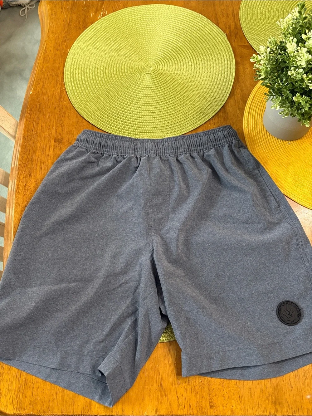 chubbies Heather Gray Athletic Shorts with Drawstring